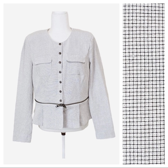 CAbi Jackets & Blazers - Cabi #205 Carol Andersen Zip Peplum Blazer 10